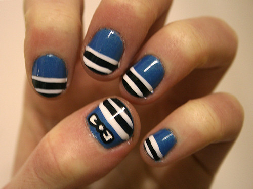 Simple But Cute Nail Designs
 Bow Ties and Barrettes HOT NAIL DESIGNS