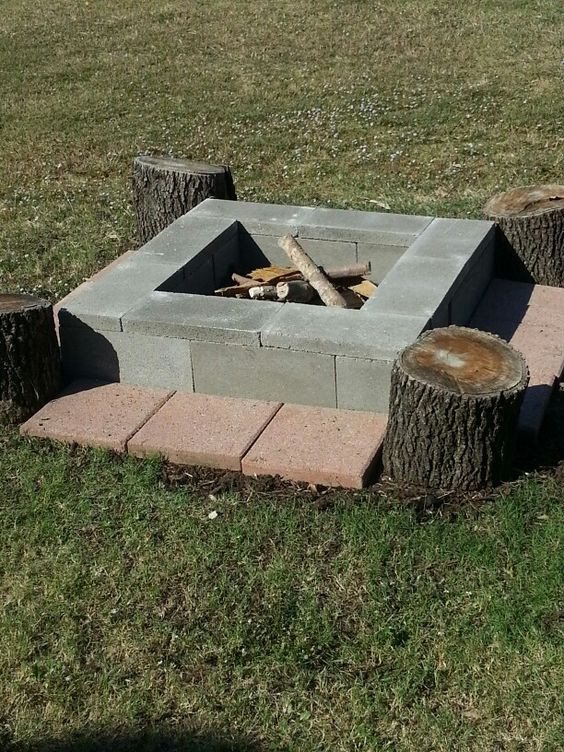 Simple Cinder Block Fire Pit
 Easy movable DIY fire pit 8 cinder blocks $1 45 ea 8