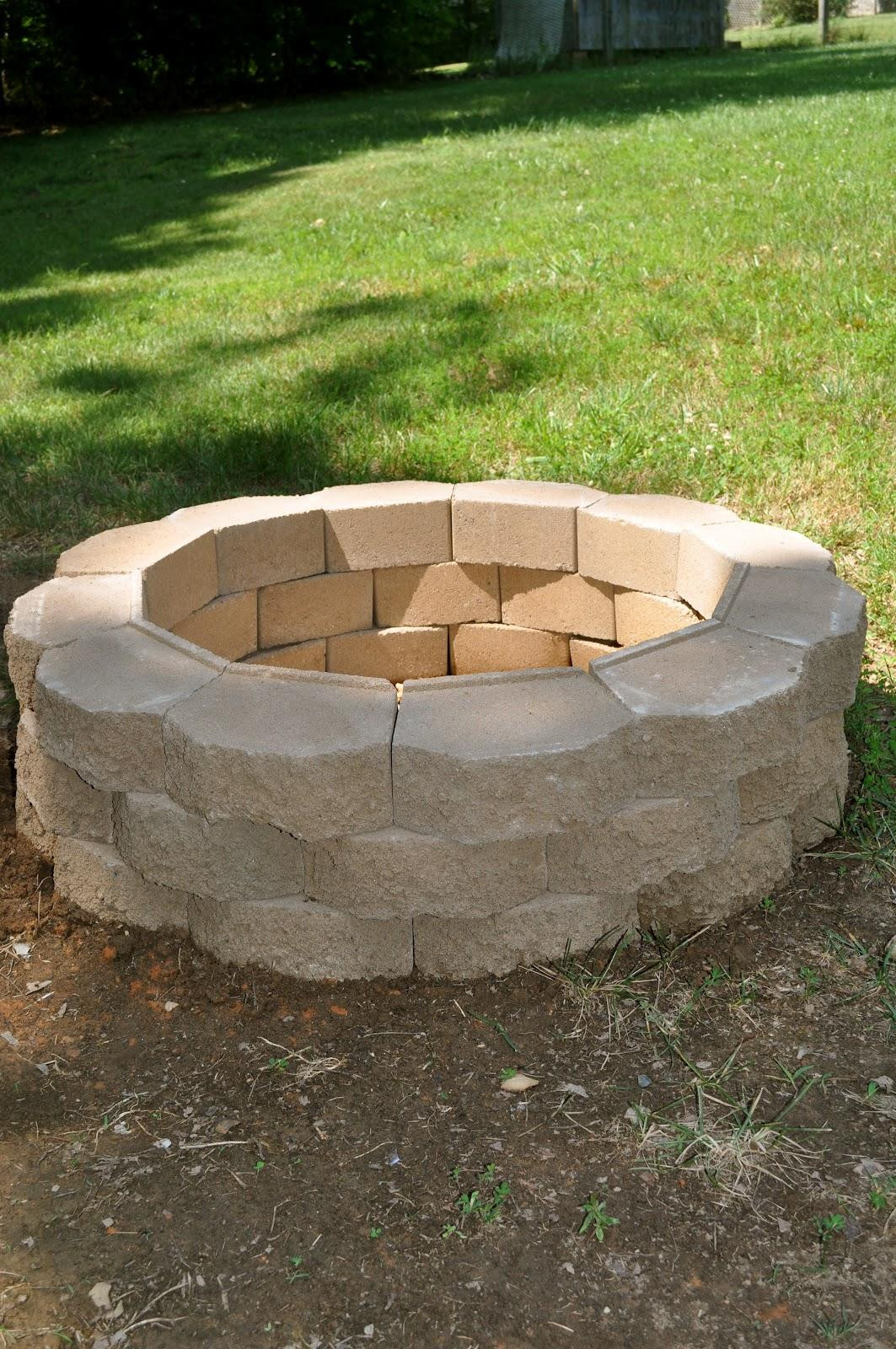 Simple Cinder Block Fire Pit
 Outdoor Simple Design Cinder Block Fire Pit For