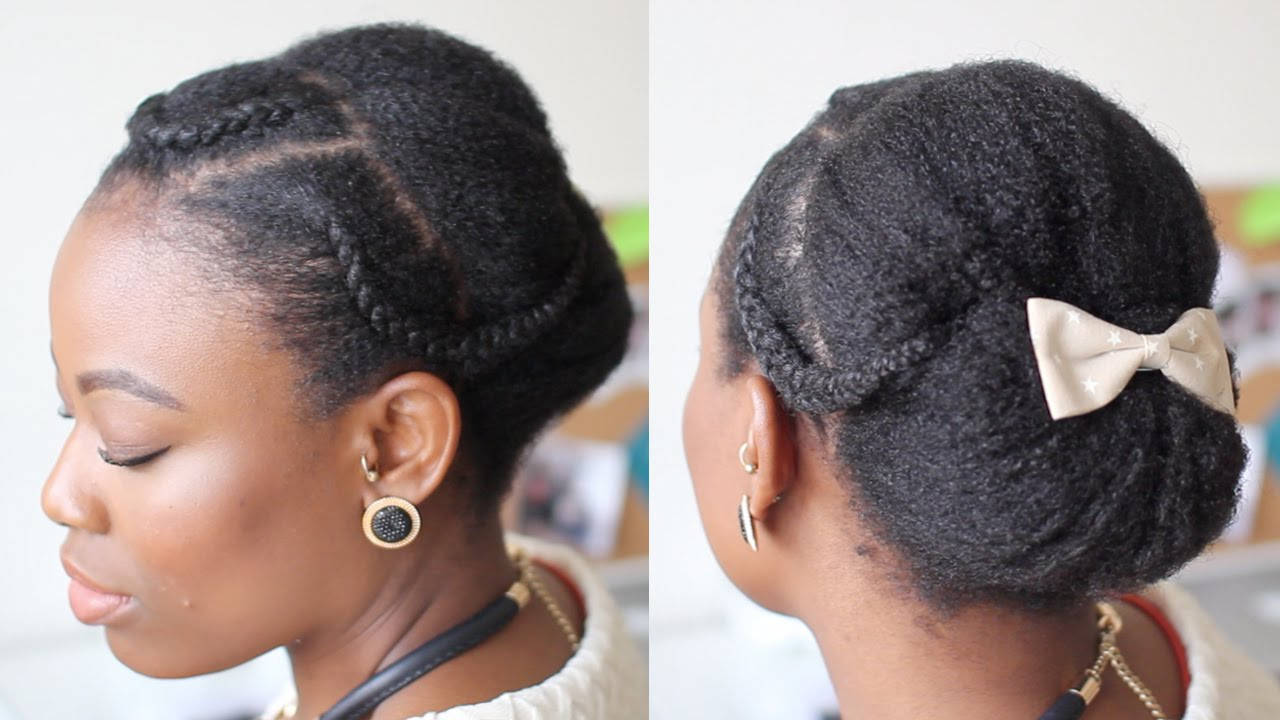 Simple Hairstyles For Natural Hair
 Elegant updo for natural hair