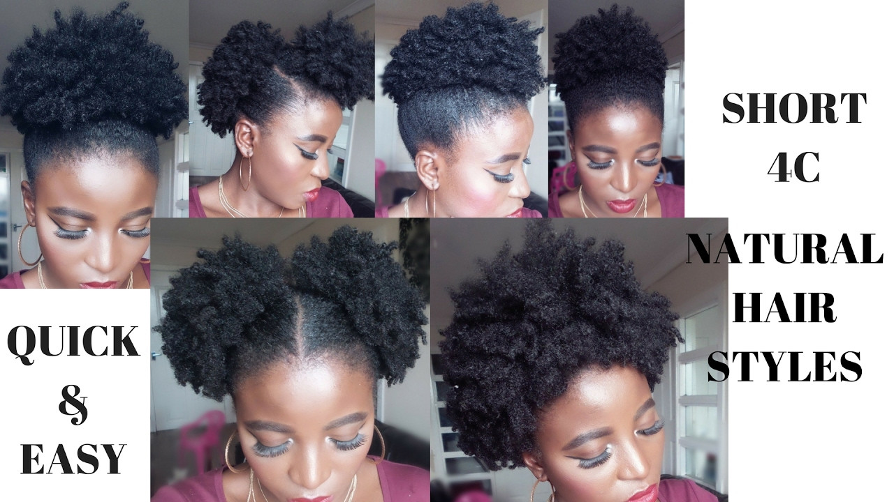 Simple Hairstyles For Natural Hair
 EASY EVERYDAY STYLES ON MY SHORT 4C NATURAL HAIR