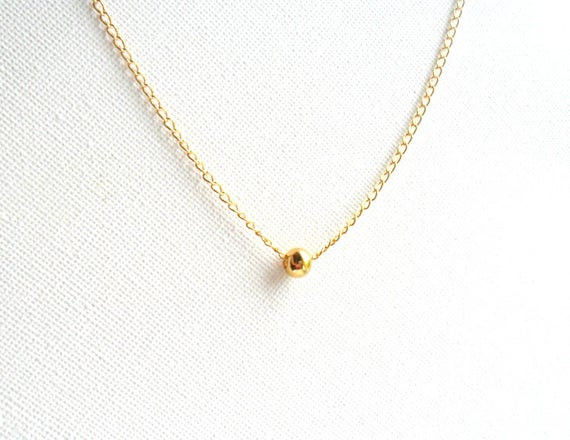 Simple Pendant Necklace
 Simple Gold Necklace 14K gold chain everyday simple