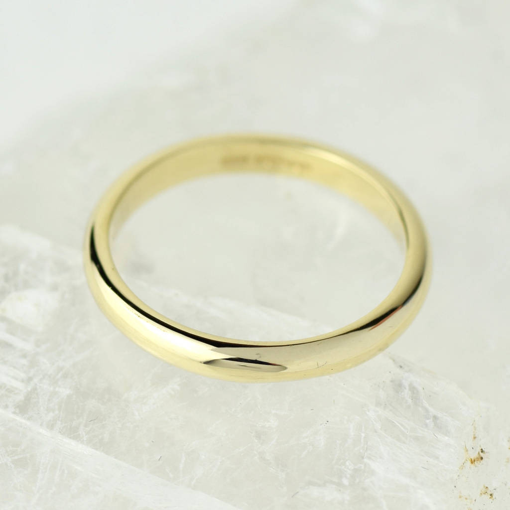 Simple Wedding Bands
 solid 9ct gold simple wedding band by alison moore designs