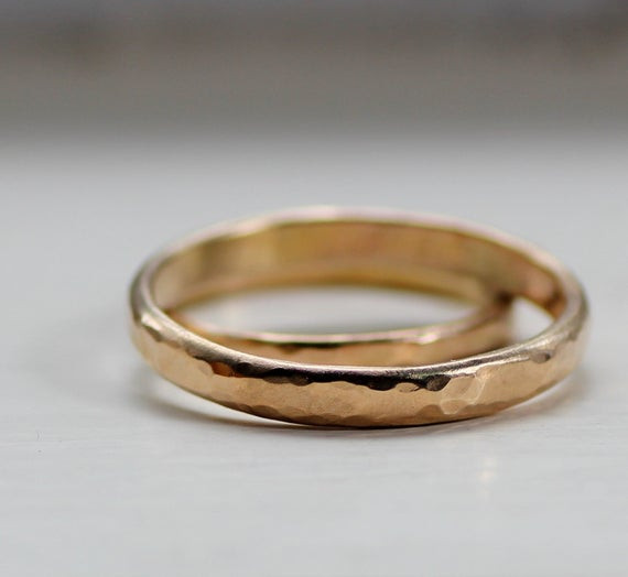 Simple Wedding Bands
 Simple Wedding Band Set Rustic Gold Wedding Bands for men or