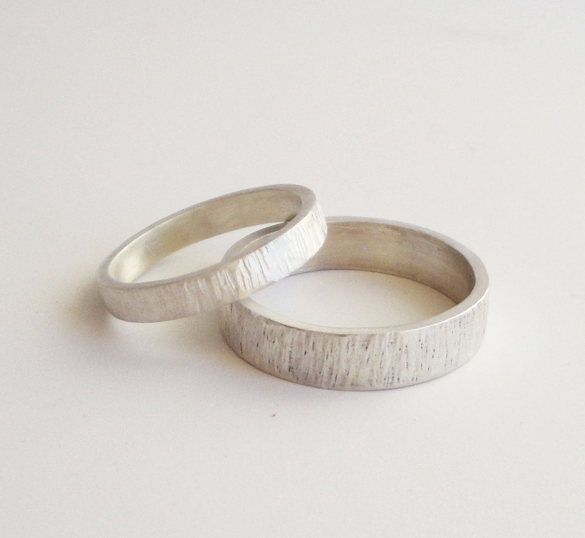 Simple Wedding Bands
 simple wedding rings handmade hammered sterling by
