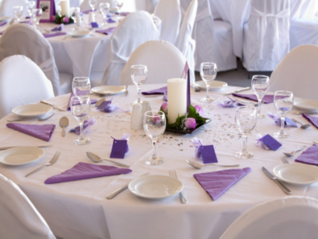 Simple Wedding Decoration Ideas For Reception
 Purple centerpieces ideas simple wedding reception table