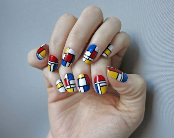 Simply Nailogical Nail Art
 Design Crossover Piet Mondrian Design Milk