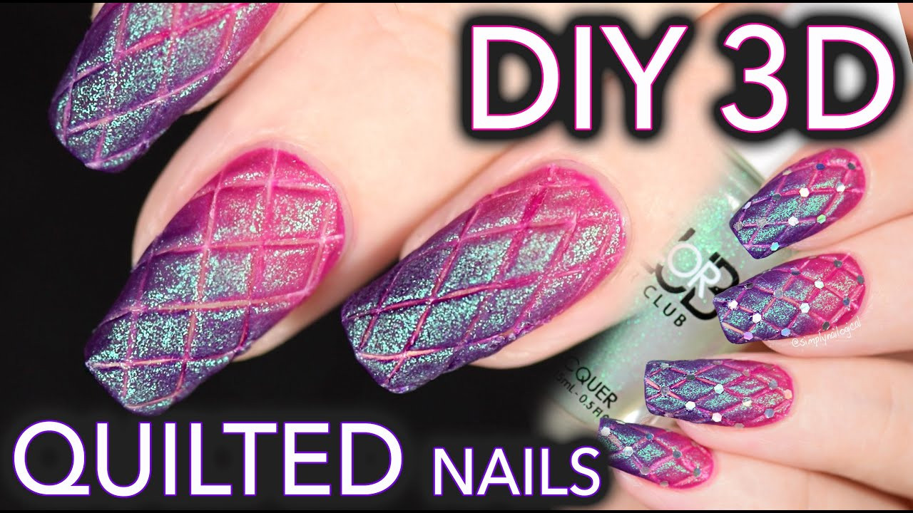 Simply Nailogical Nail Art
 Matte quilted nails the EASY DIY WAY