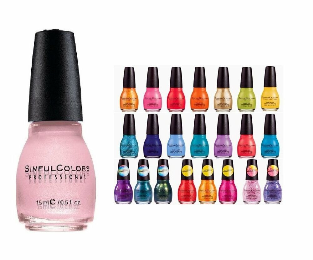 Sinful Nail Colors
 Lot of 10 Sinful Colors Finger Nail Polish Color Lacquer