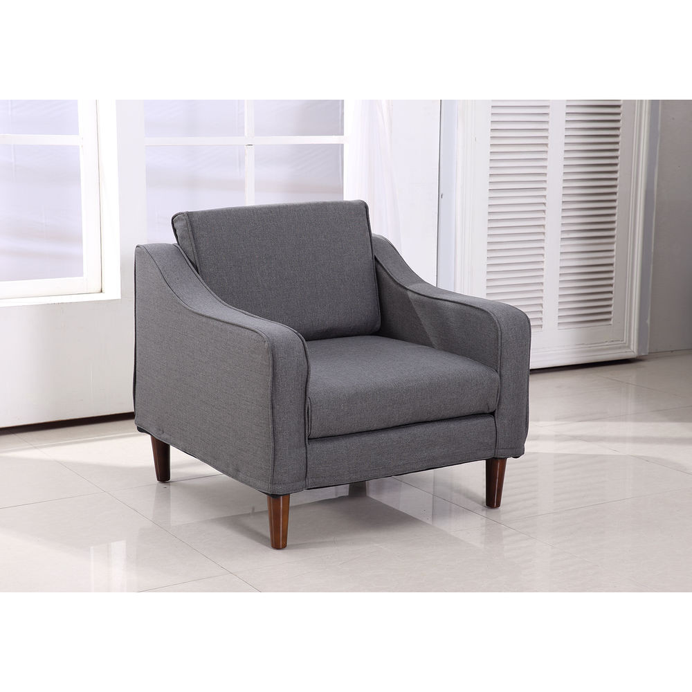 Single Chairs For Living Room
 HOM Sofa Single Arm Chair Armrest Couch Seat Dorm Linen
