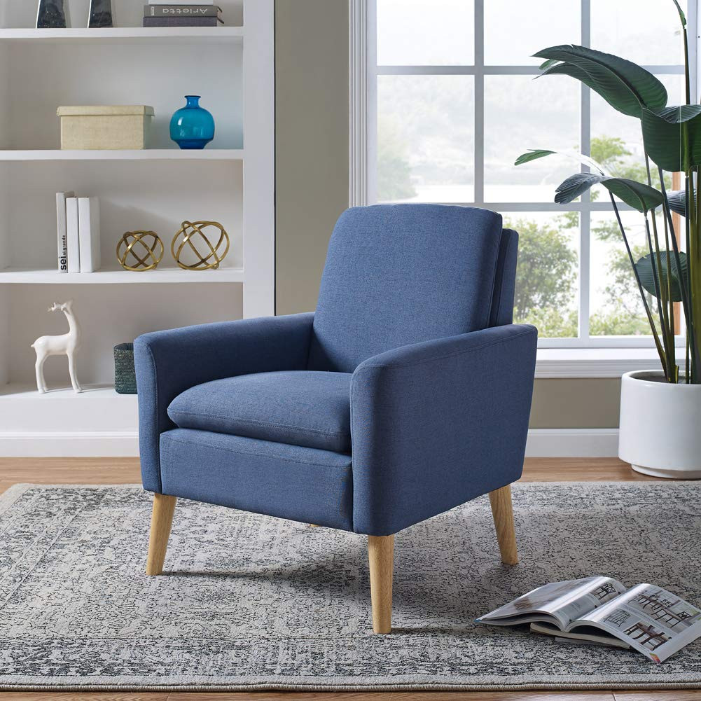 Single Chairs For Living Room
 Modern Accent Fabric Chair Single Sofa fy Upholstered