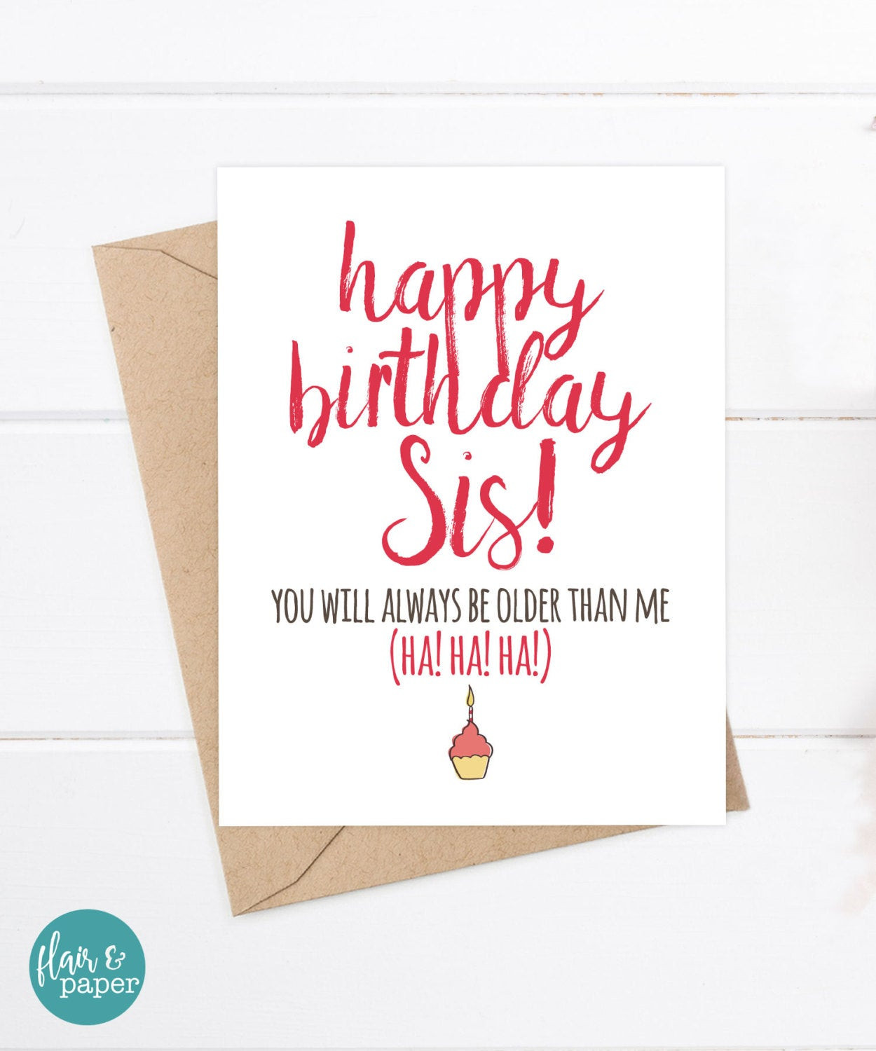 Sister Birthday Card
 Sister Birthday Card Funny Sister Birthday Birthday Card
