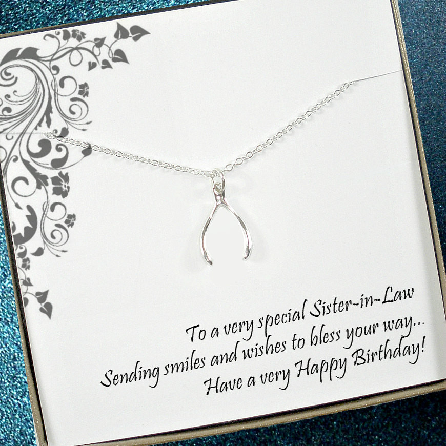 Sister Birthday Gifts
 Sister in law necklace jewelry Sister in law birthday t