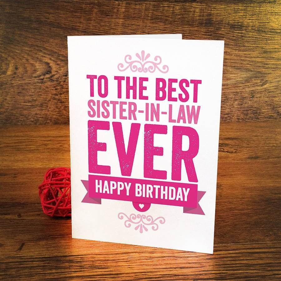 Sister In Law Birthday Card
 Handmade Birthday Card Ideas & Inspiration for Everyone
