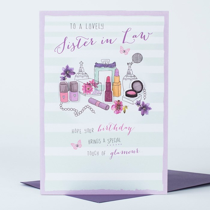 Sister In Law Birthday Card
 Birthday Card Sister In Law Glamour