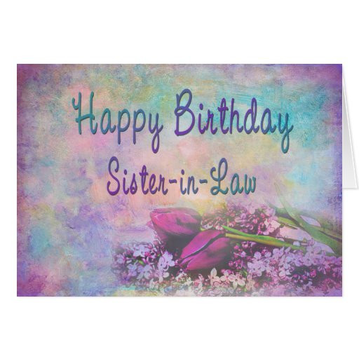 Sister In Law Birthday Card
 Birthday Sister in Law Floral Elegance