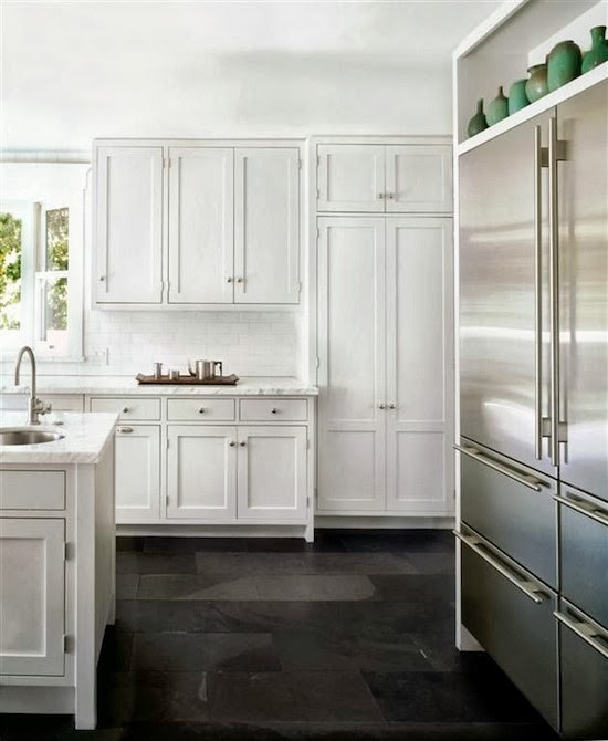 Slate Floors In Kitchen
 The Zhush Seven Inspiring White Kitchens