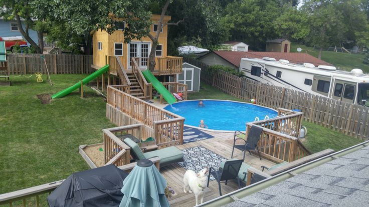 Slide For Above Ground Pool
 Backyard Tree House with Ground Pool Water Slide