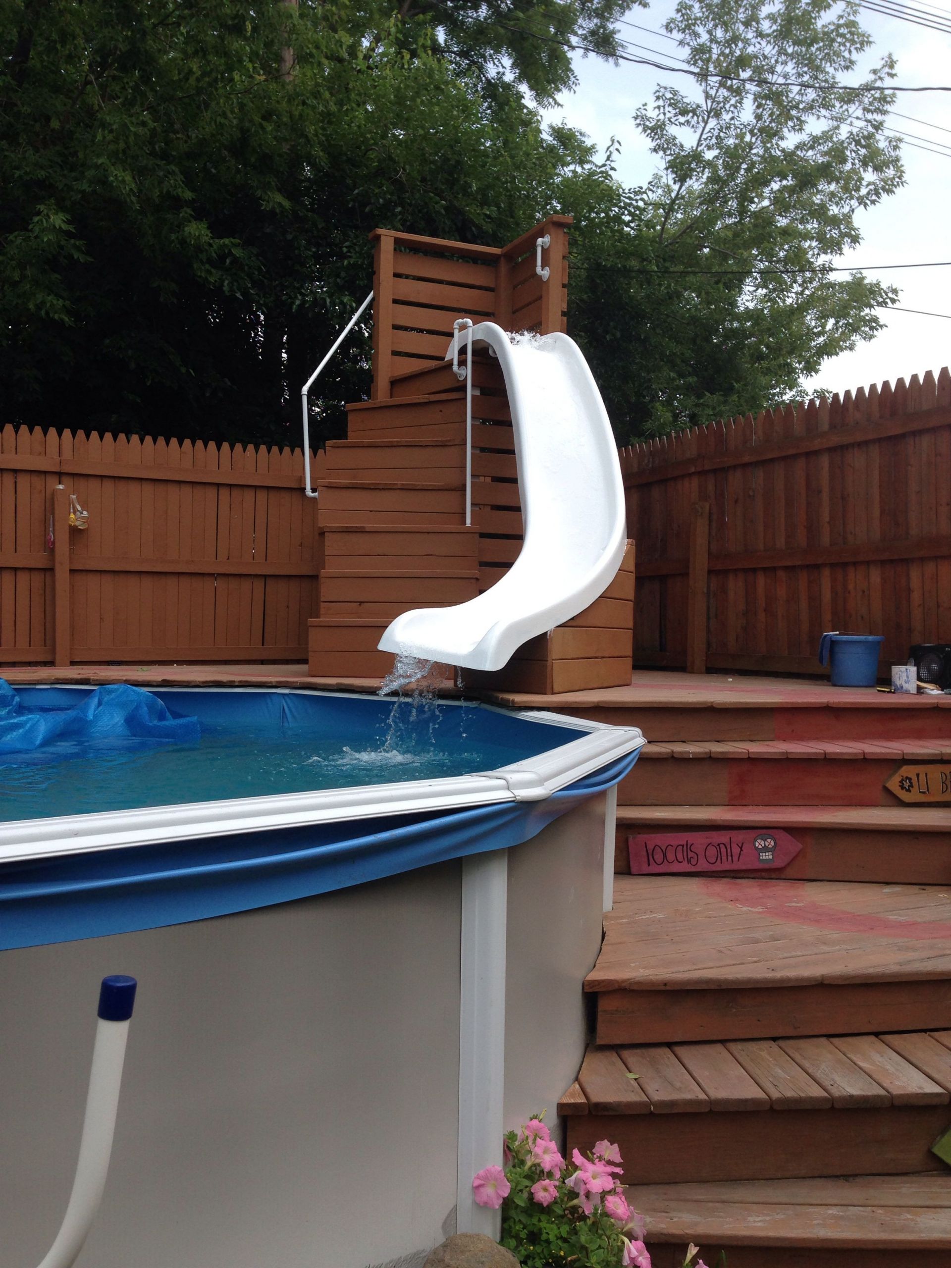 Slide For Above Ground Pool
 Pool Slide Pool slide ideas in 2019
