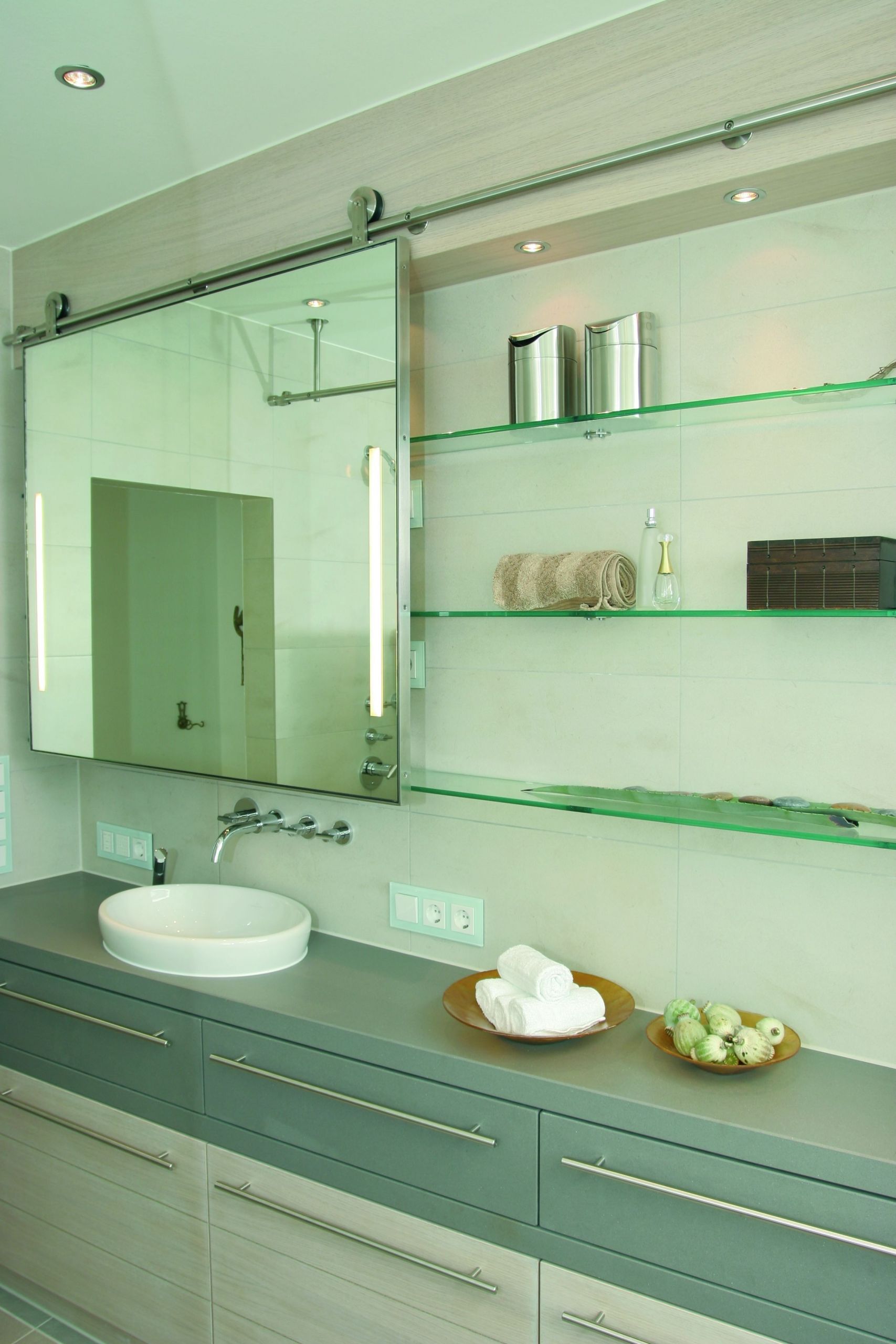 Sliding Bathroom Mirror
 Pin by Richard Cone on Master bathroom layout