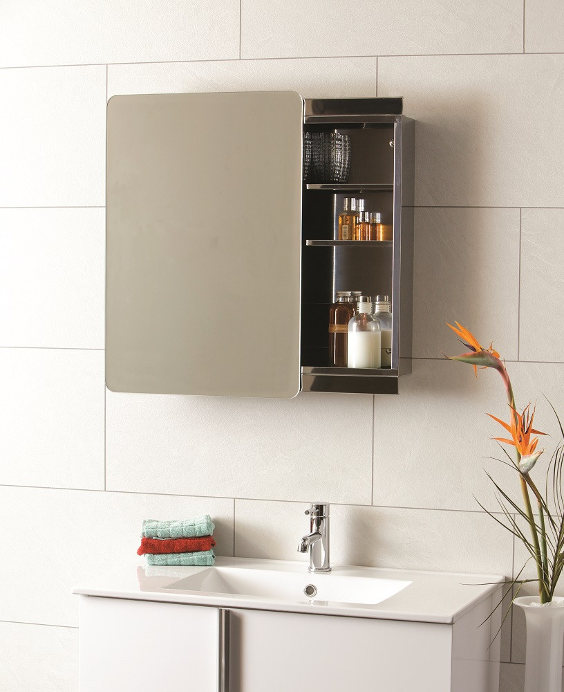 Sliding Bathroom Mirror
 Steel Sliding Door Mirror Cabinet 460 x 660