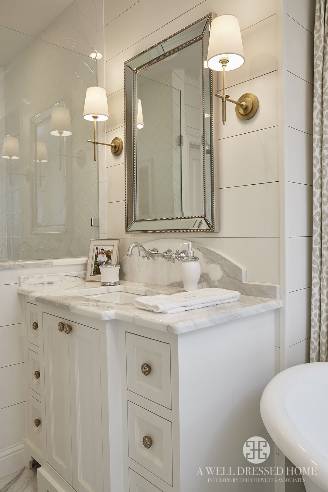 Small Bathroom Sconces
 Gorgeous love the idea of lights on either side of the