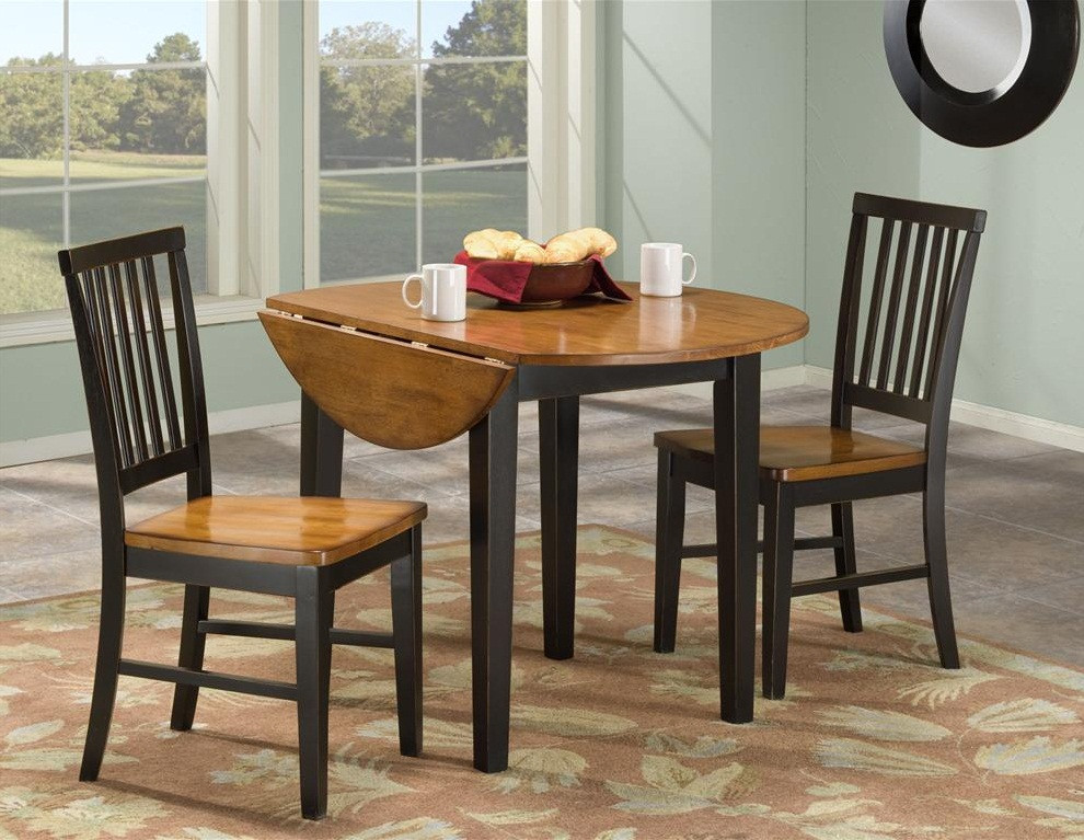 small black kitchen table and 4 chair