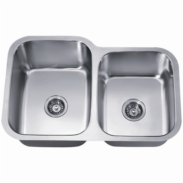 Small Double Kitchen Sink
 Dawn Rectangular Stainless Steel Undermount Double Bowl