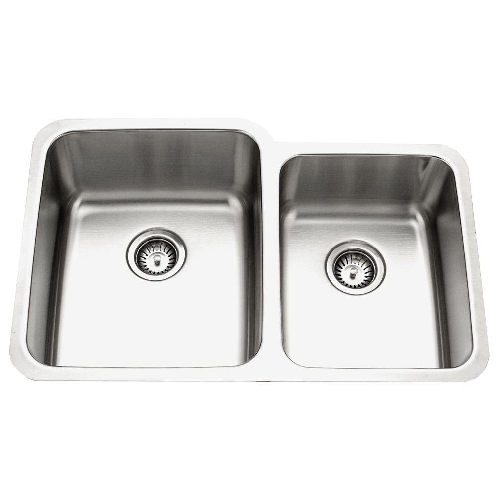Small Double Kitchen Sink
 HOUZER Medallion Gourmet Series Undermount Stainless Steel