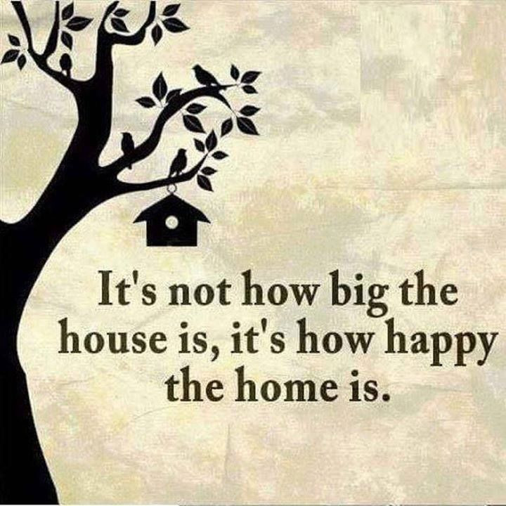 Small Family Quotes
 It s Not How Big The House Is It s How Happy The Home Is