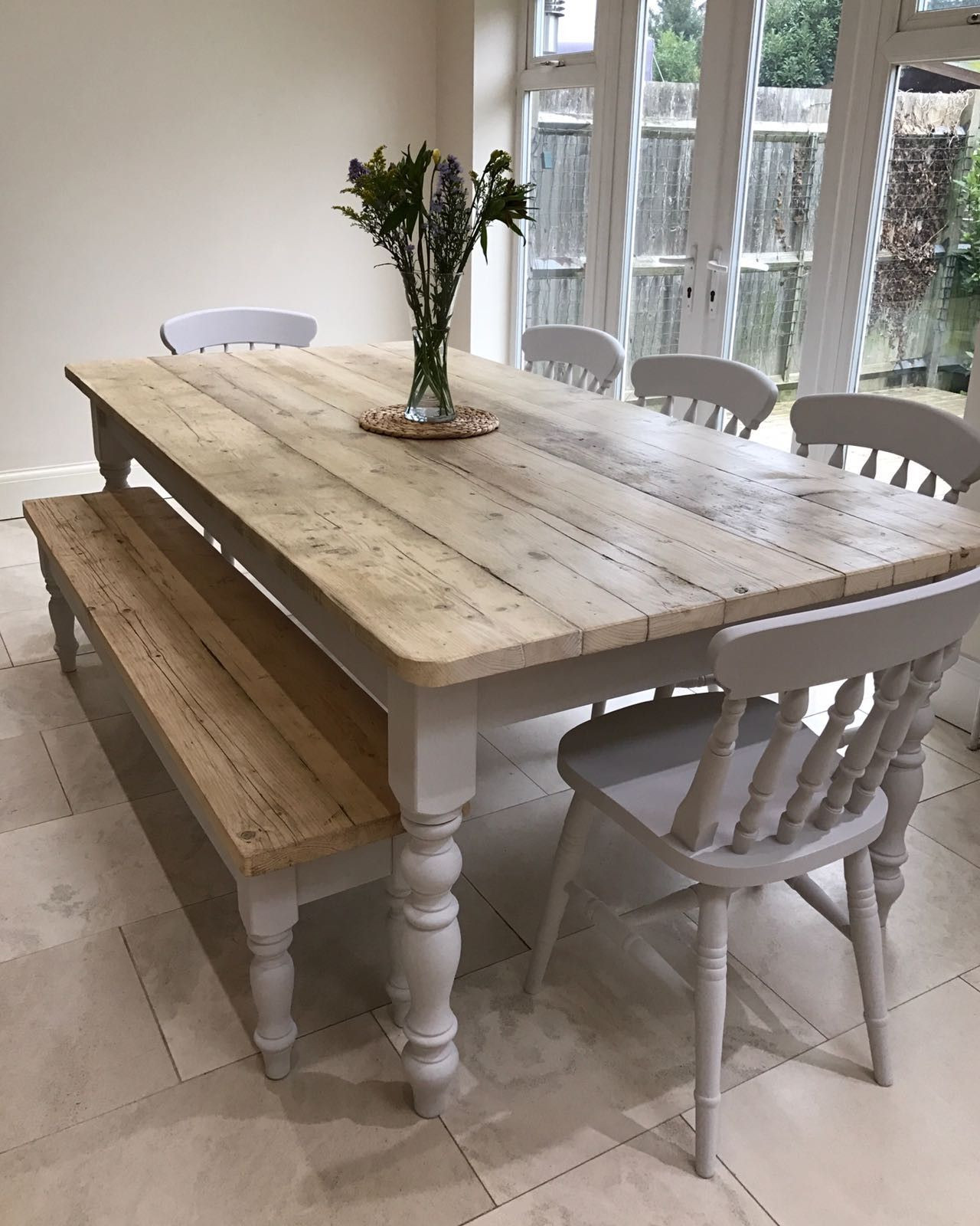 Small Farmhouse Kitchen Table
 The Florence Clear table Made From Reclaimed Wood