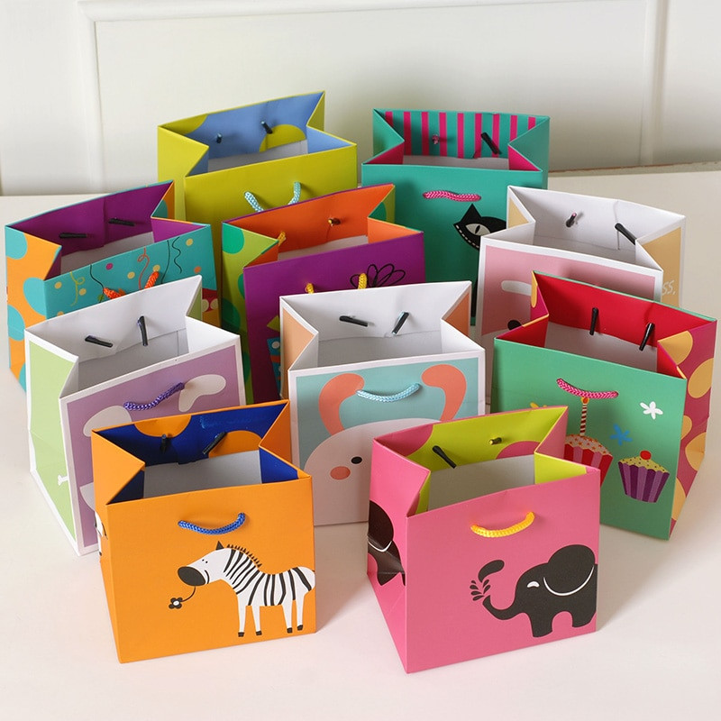 Small Gift For Child
 Cute Gift Bags For Kids Small Paper Bags Kawaii Animal G