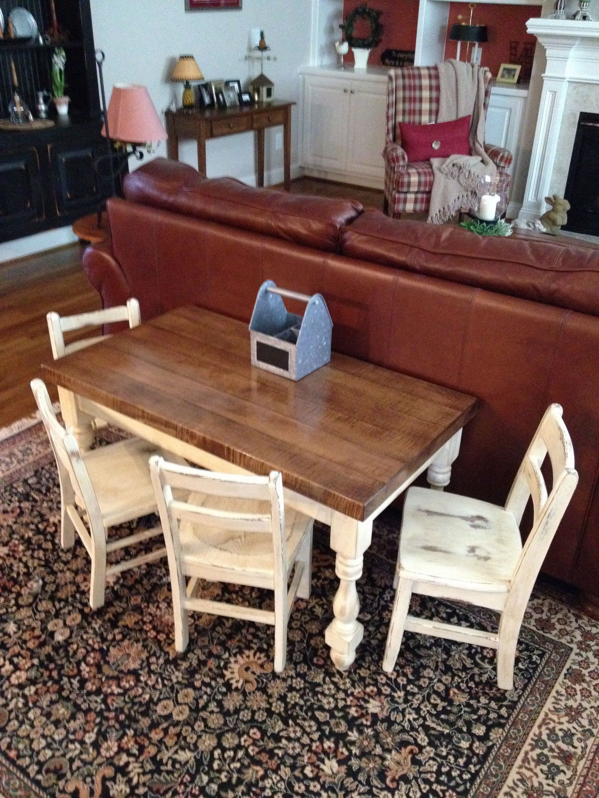 Small Kids Table And Chairs
 A table I was inspired to make from Chip and Joanna Gaines