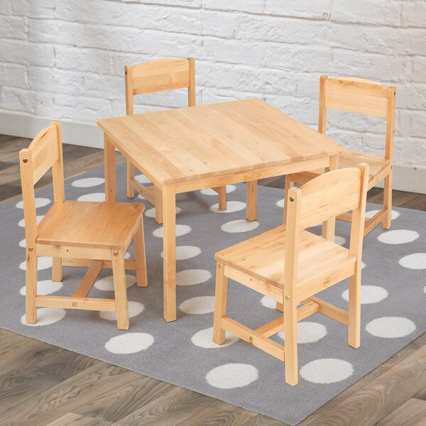 Small Kids Table And Chairs
 KidKraft Farmhouse Kids 5 Piece Square Table and Chair Set