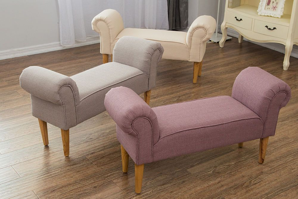 Small Lounge Chair For Bedroom
 Details about Fabric Bench Chaise Lounge Settle Footstool