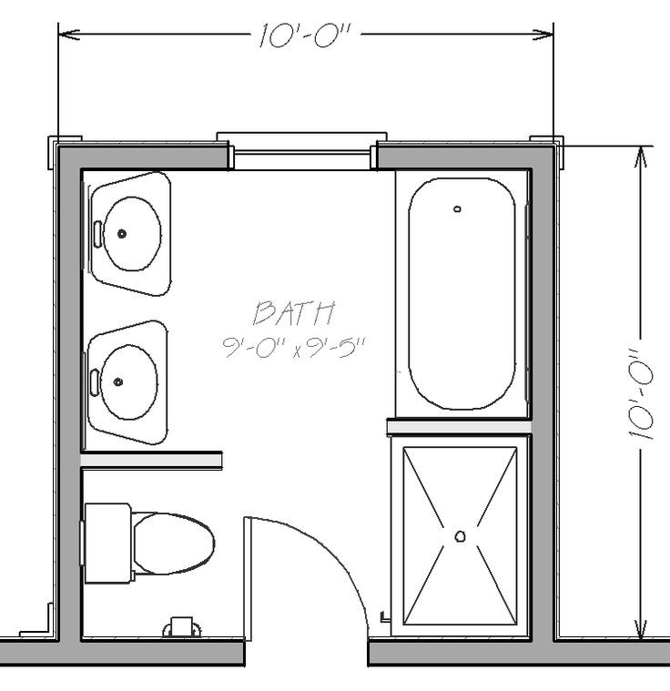 Small Master Bathroom Floor Plans
 Small Bathroom Floor Plans with both tub and shower