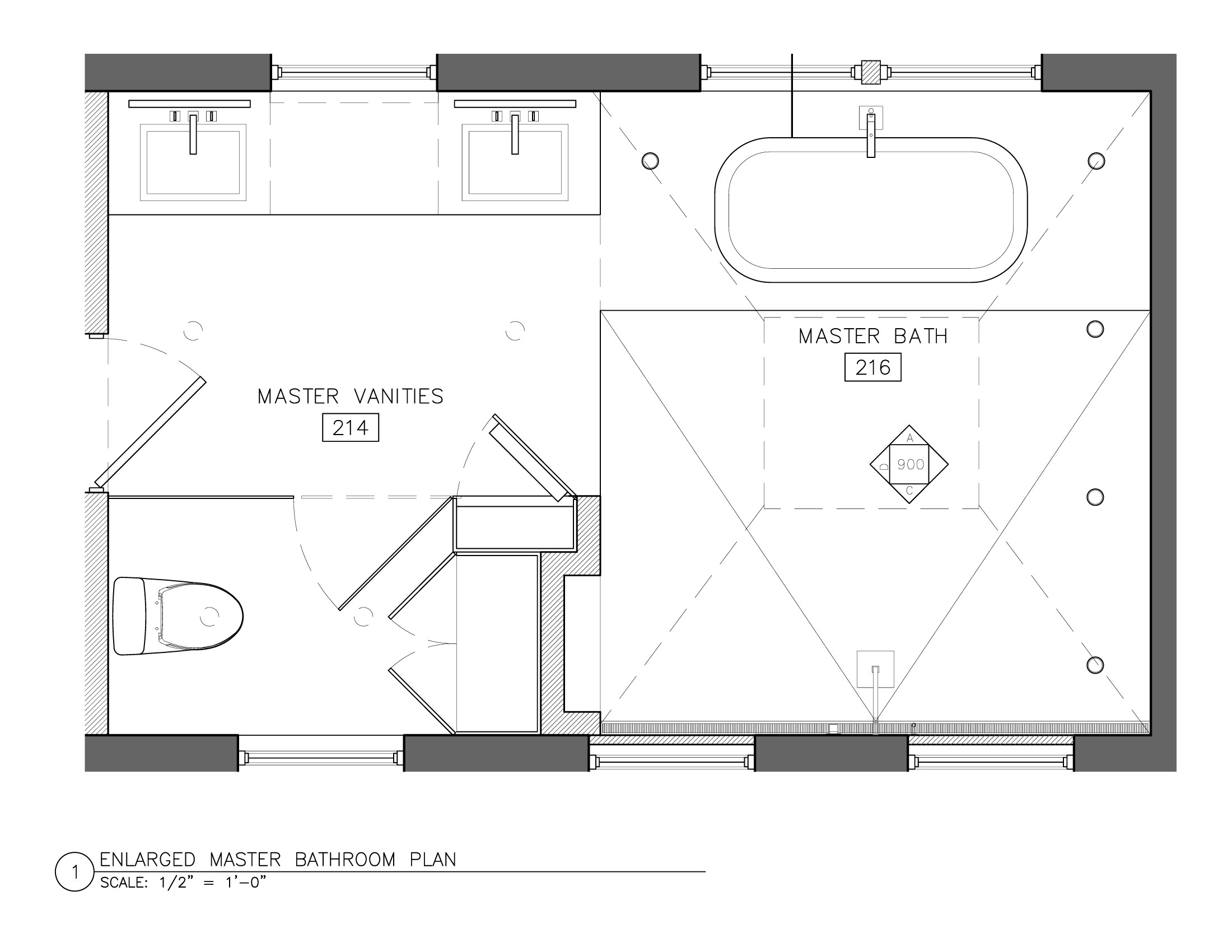 Small Master Bathroom Floor Plans
 Behind The Scenes Bathroom Battles cont Vicente Wolf