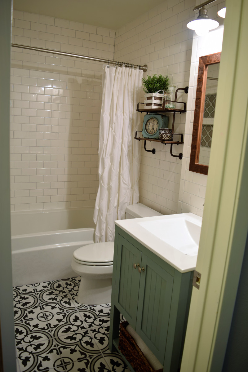 Small Tiled Bathroom
 Bathroom Beautification – Project Ugly House