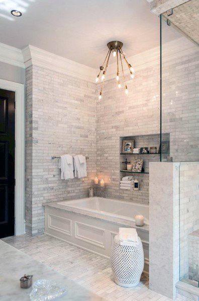 Small Tiled Bathroom
 Top 60 Best Bathtub Tile Ideas Wall Surround Designs