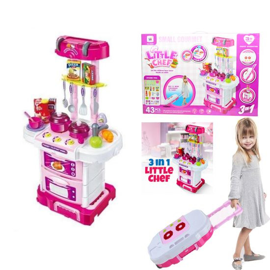 Small Toy Kitchen
 Little Chef Small Gourmet 3in1 Kitchen Play Toy Set