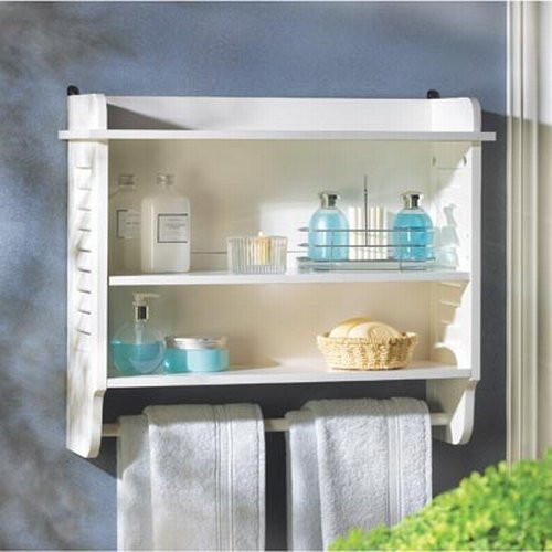 Small White Bathroom Shelf
 20 Best Wooden Bathroom Shelves Reviews