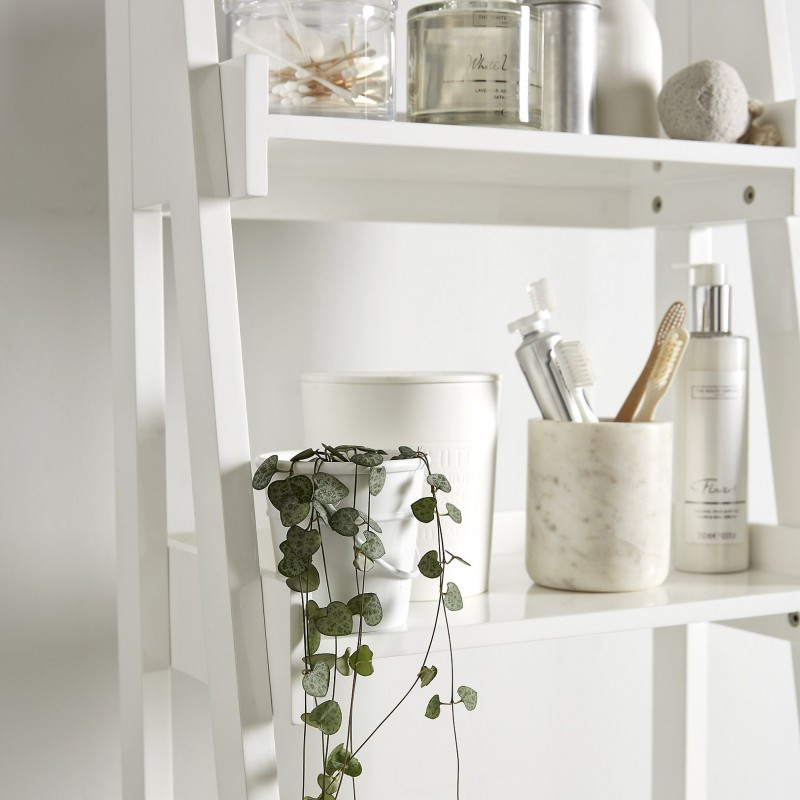 Small White Bathroom Shelf
 Bathroom Ladder Shelf – White – Goodglance