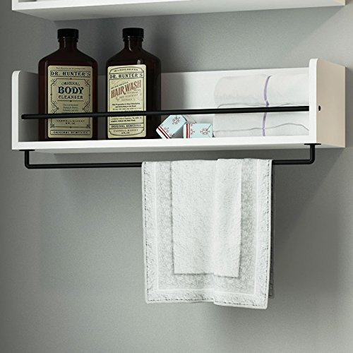 Small White Bathroom Shelf
 20 Best Wooden Bathroom Shelves Reviews