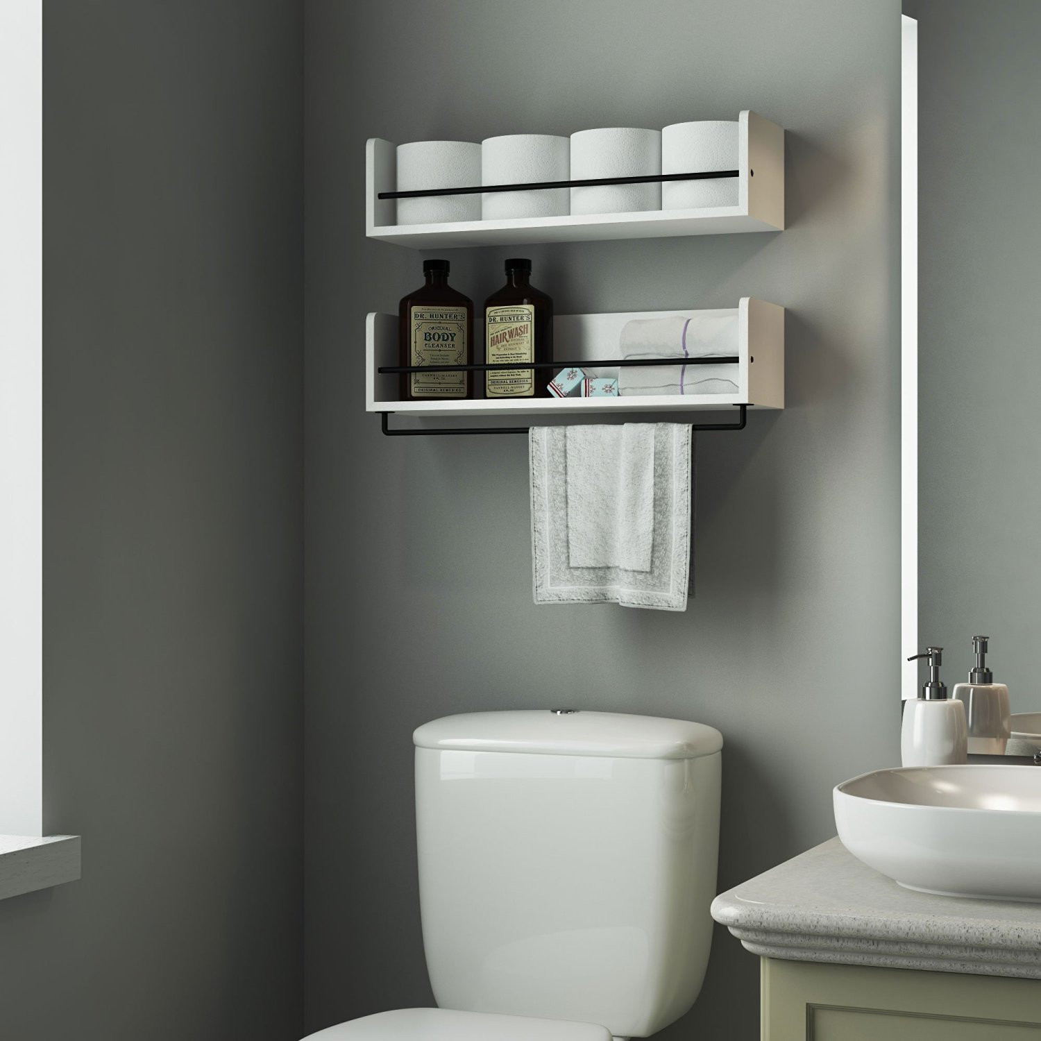 Small White Bathroom Shelf
 Bathroom Shelves Beautiful and Easy DIY Bathroom Space