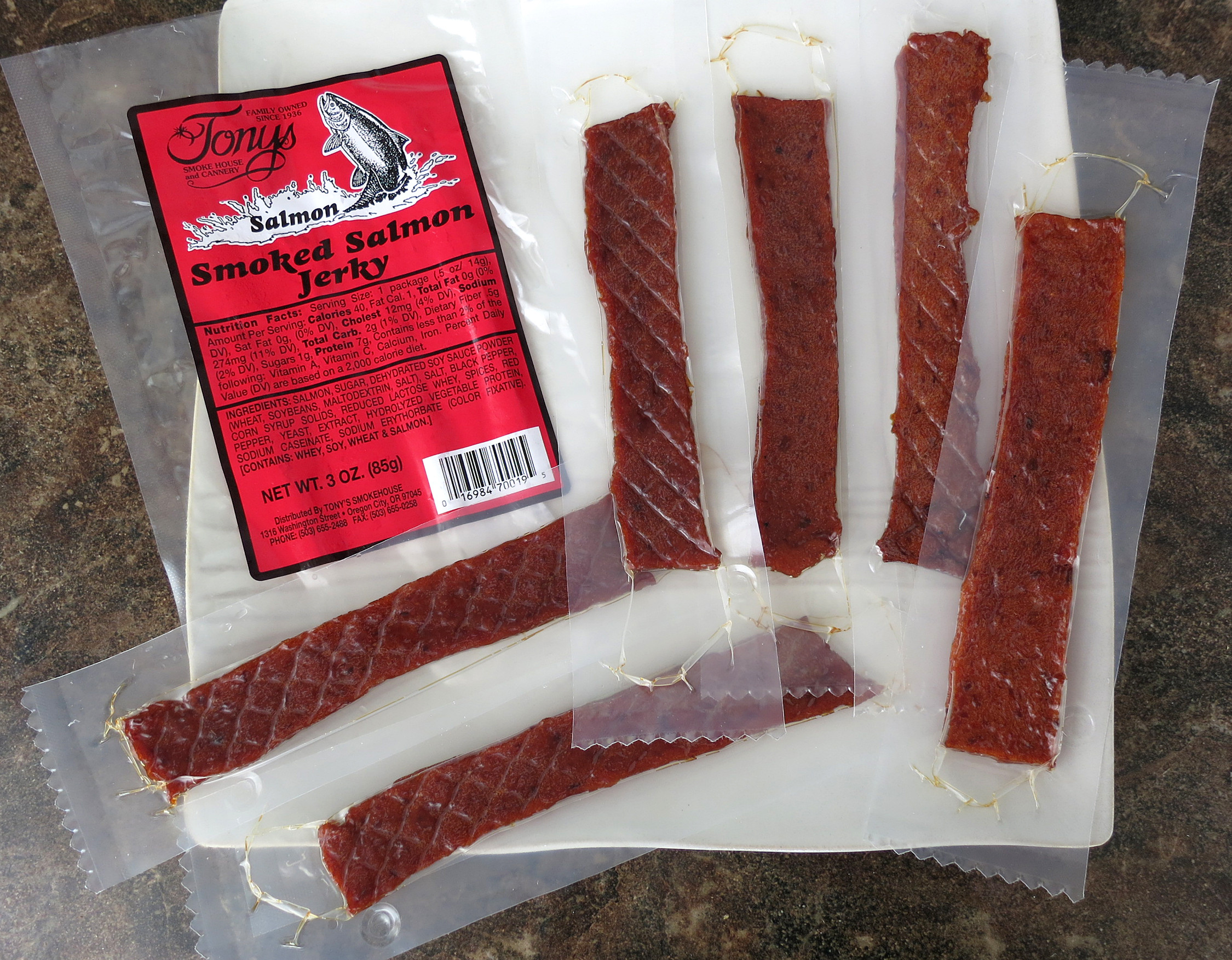 Smoked Salmon Jerky
 Oregon Jerky – Tasty Island
