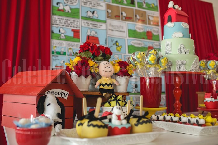 Snoopy Birthday Decorations
 Kara s Party Ideas Snoopy Themed Birthday Party
