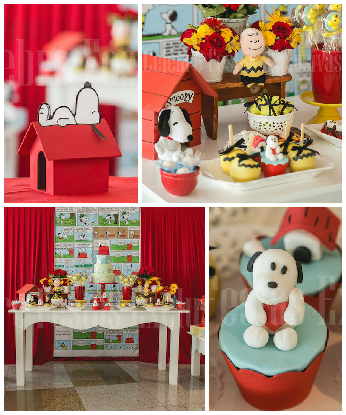 Snoopy Birthday Decorations
 Kara s Party Ideas Snoopy themed birthday party via Kara