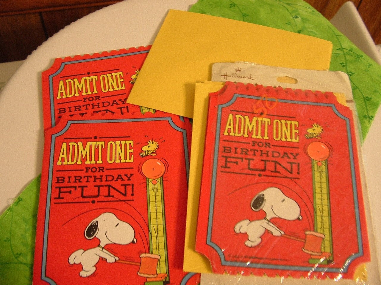 Snoopy Birthday Invitations
 1965 SNOOPY Birthday Invitations by backthefarm on Etsy