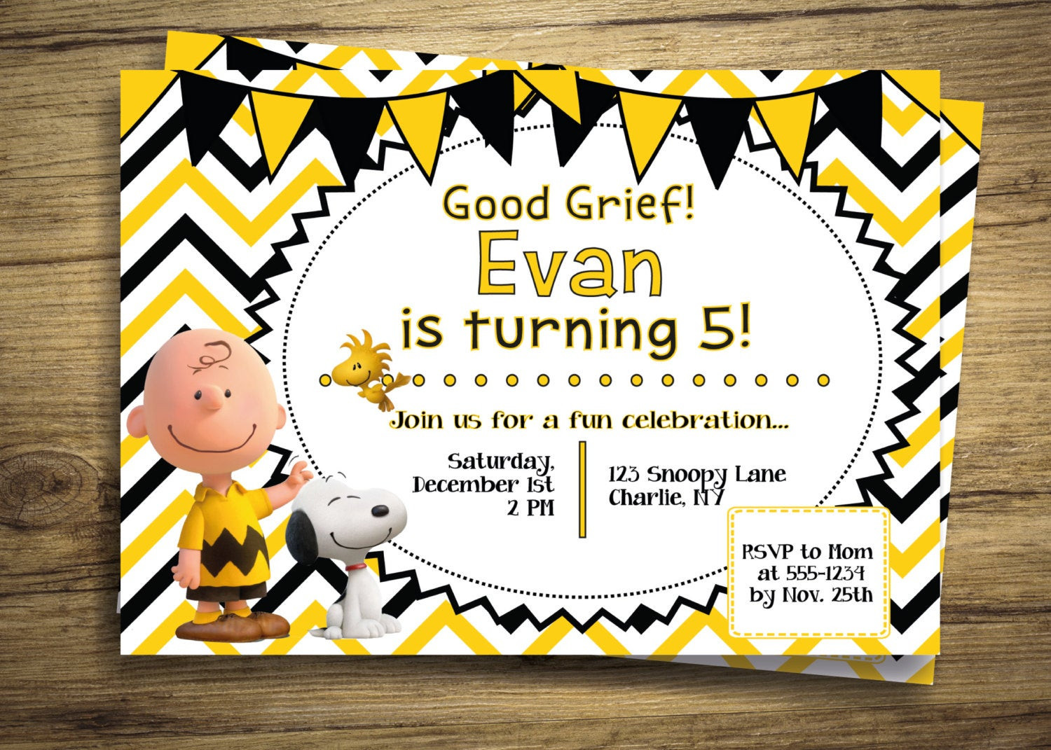 Snoopy Birthday Invitations
 Charlie Brown & Snoopy Birthday Party Invitation Peanuts