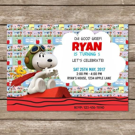 Snoopy Birthday Invitations
 Snoopy Invitation Snoopy Birthday Invitation Charlie